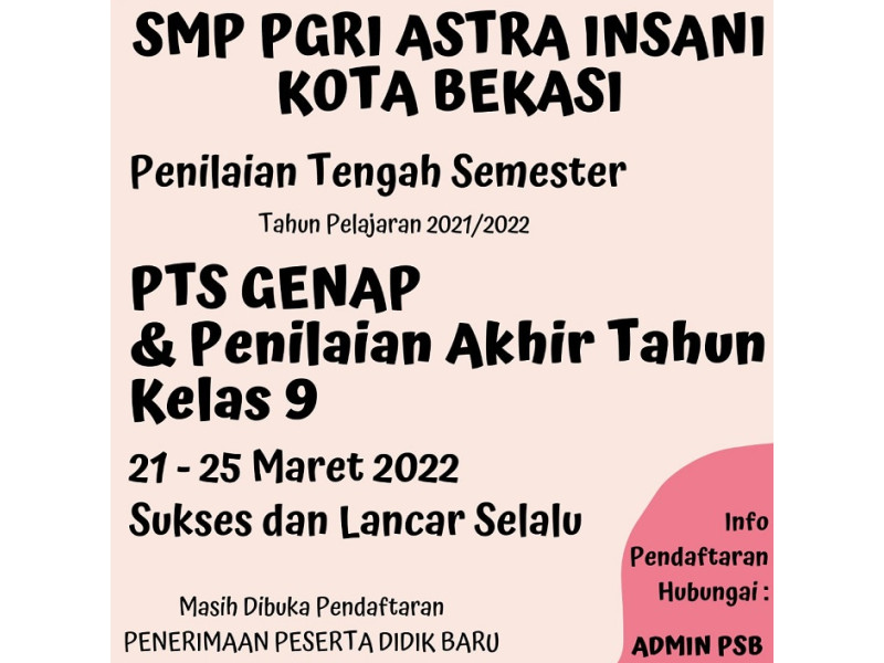 Penilaian Tengah Semester Genap TA 2021-2022