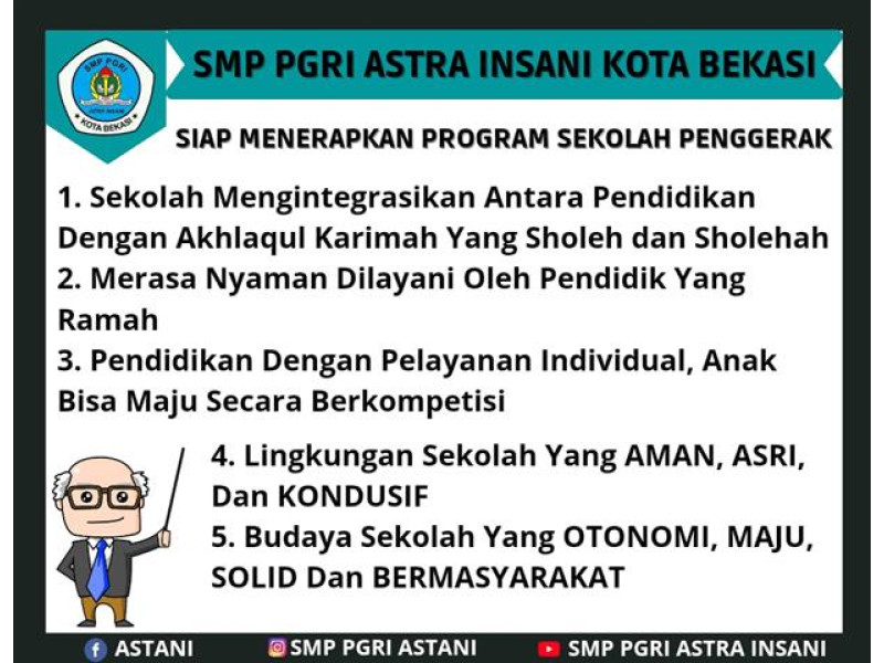 Penerapan Program Sekolah Penggerak SMP PGRI ASTRA INSANI